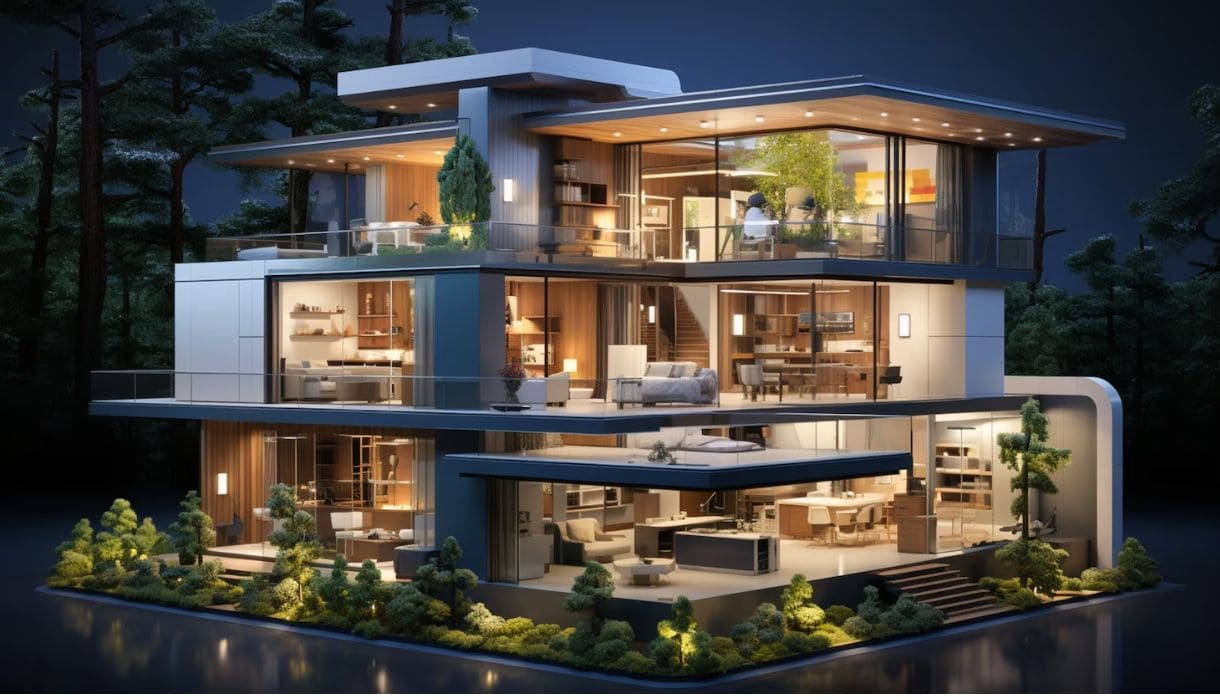 Custom residential architecture with innovative home design and planning