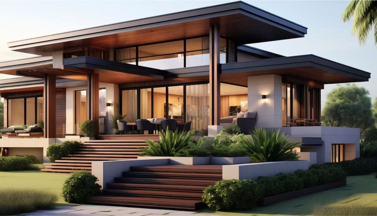 Contemporary villa architecture featuring stylish elevations and functional layouts